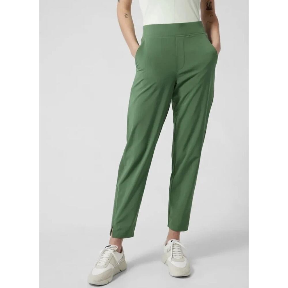 Athleta Brooklyn Ankle Pant Vineyard Green Pants Women’s Size 4 Travel Casual - Picture 3 of 11